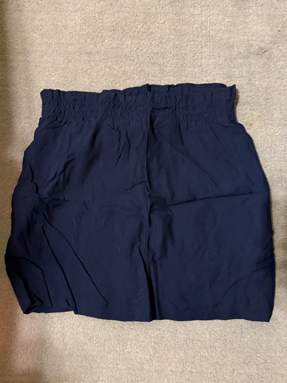 J. Crew Navy Smocked Waist A-Line Skirt NWT Flowy Lightweight Midi